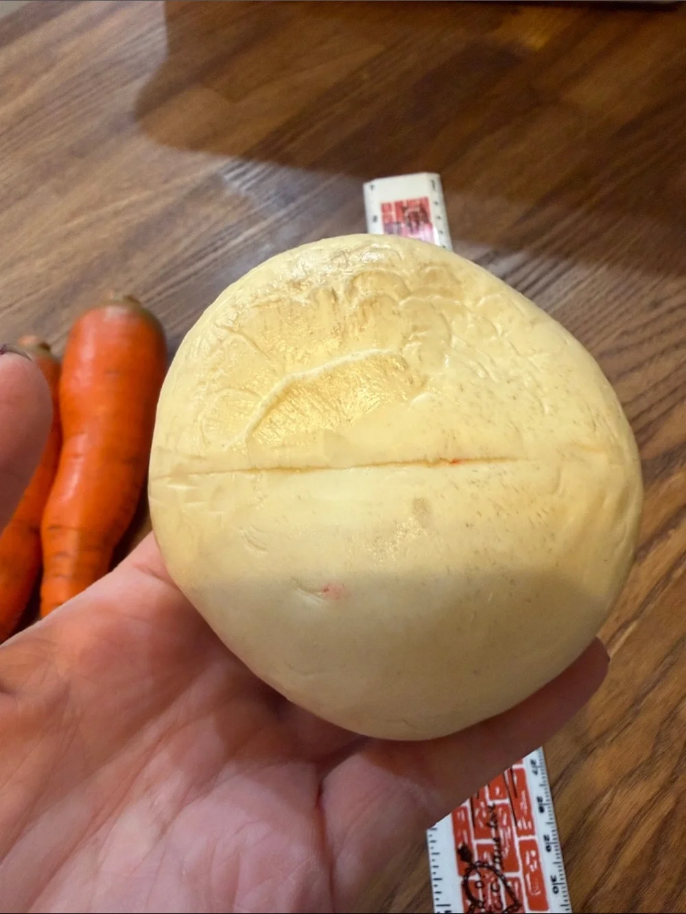 Source Unknown Orange and Cream Vintage Faux Vegetables Decorative Basket
